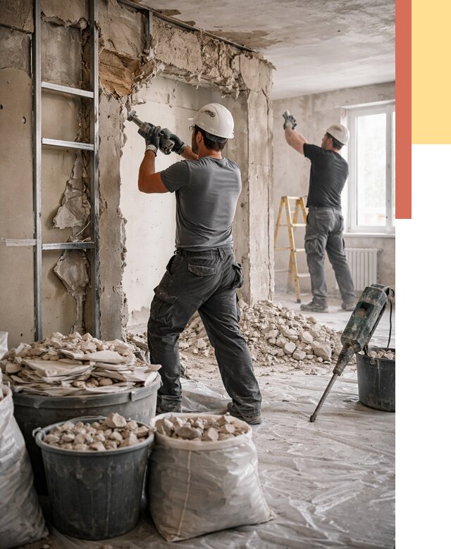 Демонтажные работы в Карасук от 2742 руб. — услуги и цена под ключ | ОТДЕЛОЧНИК-Кск