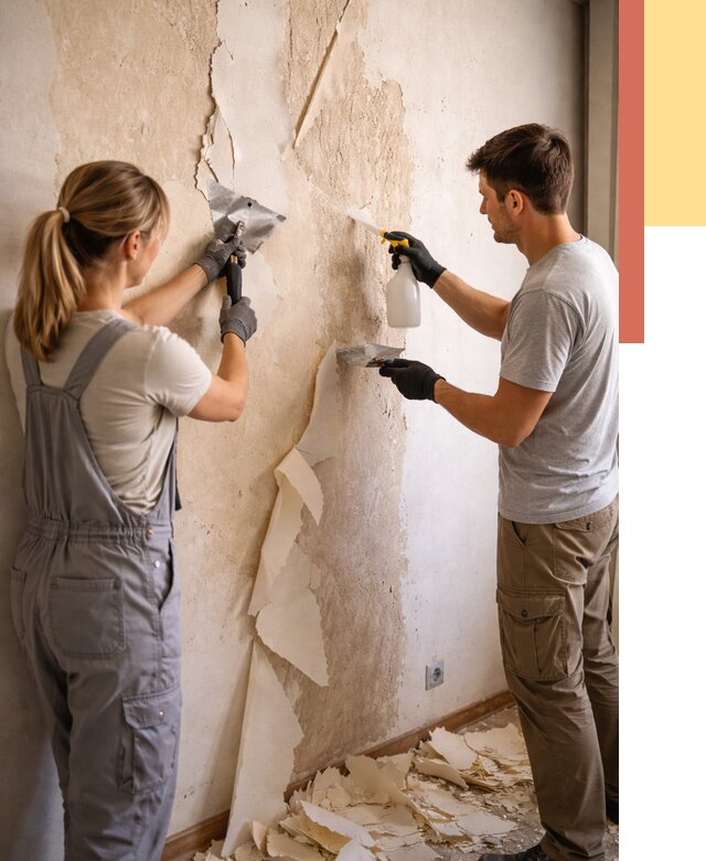 Снятие старых обоев в Карасук от 5332 руб. под ключ недорого | ОТДЕЛОЧНИК-Кск