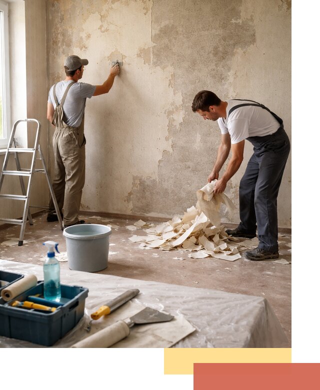 Снятие старых обоев в Карасук быстро и качественно