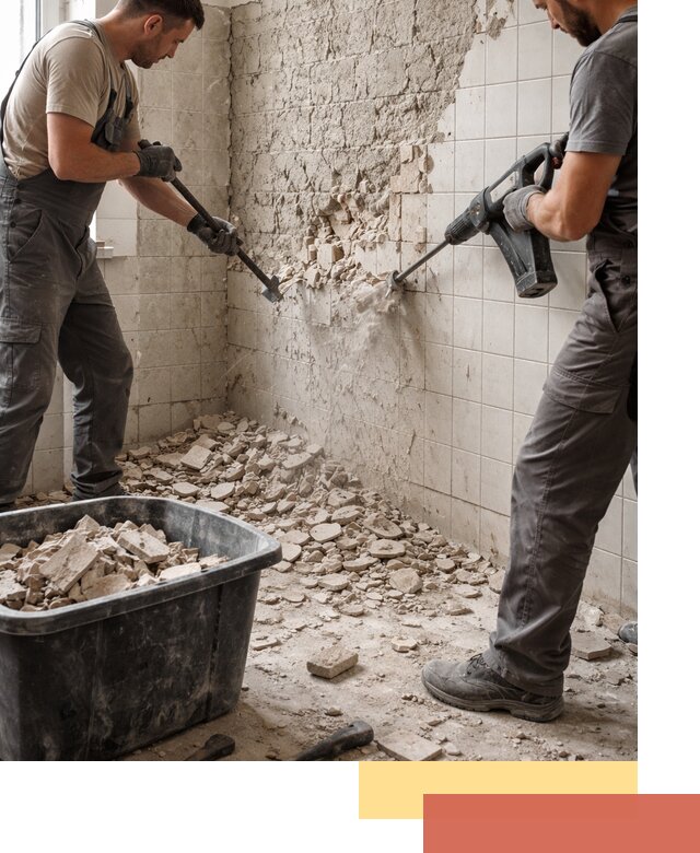 Демонтаж плитки со стен в Карасук быстро и аккуратно