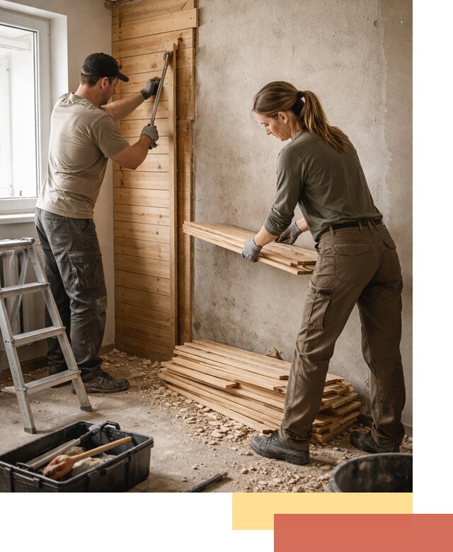 Демонтаж вагонки со стен в Карасук — профессиональный демонтаж