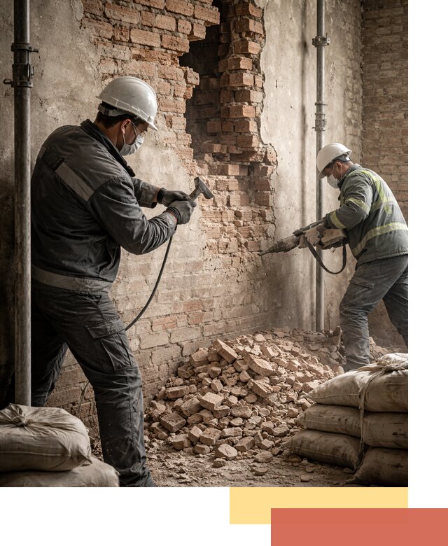 Демонтаж кирпичных стен в Карасук быстро и безопасно