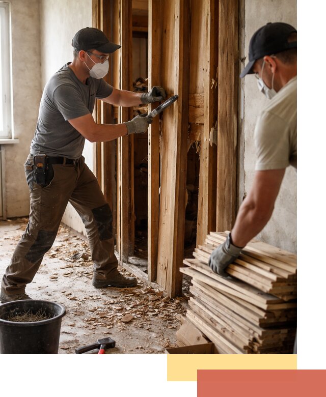 Демонтаж деревянных перегородок в Карасук быстро и аккуратно