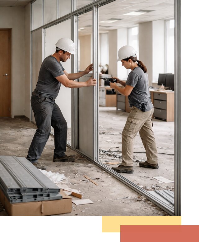 Демонтаж алюминиевых перегородок в Карасук быстро и аккуратно