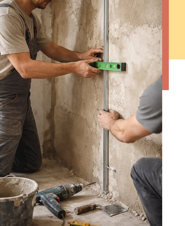 Установка штукатурных маяков в Карасук от 7110 руб. — быстро и недорого | ОТДЕЛОЧНИК-Кск