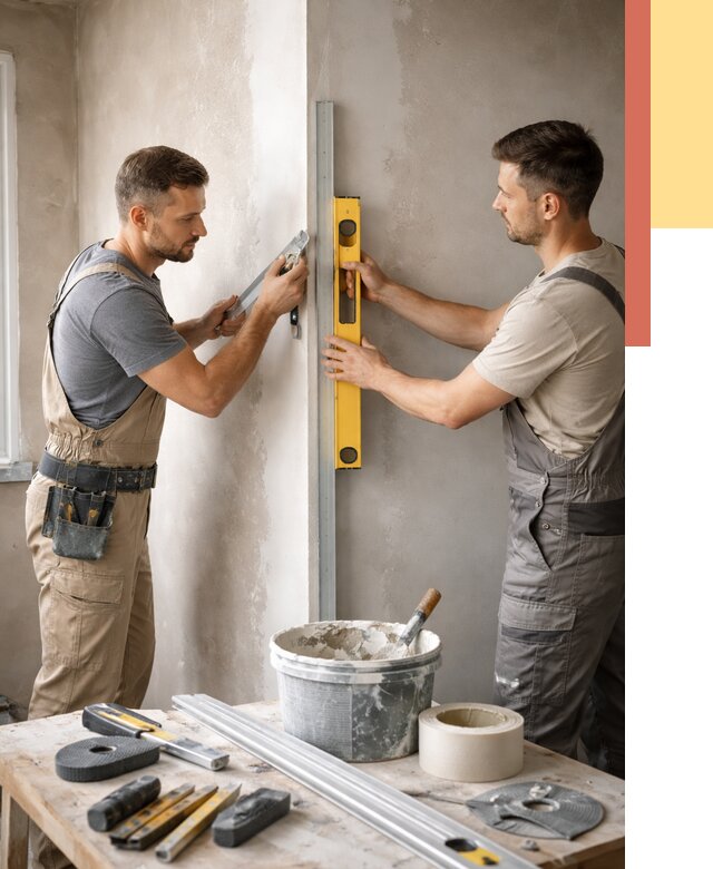 Выведение углов стен в Карасук от 1879 руб. быстро и недорого | ОТДЕЛОЧНИК-Кск