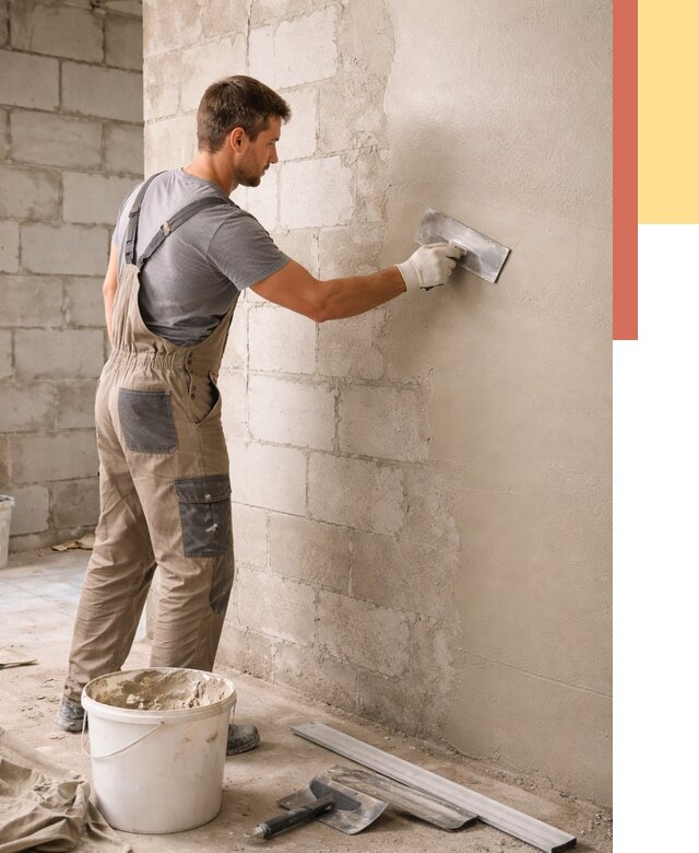 Штукатурка стен из газобетона в Карасук от 2133 руб./м2 — быстро и недорого | ОТДЕЛОЧНИК-Кск