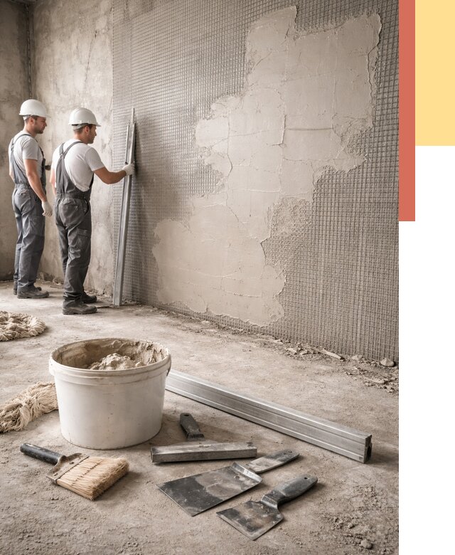 Штукатурка стен по сетке в Карасук от 5586 руб./м2 — быстро и недорого | ОТДЕЛОЧНИК-Кск