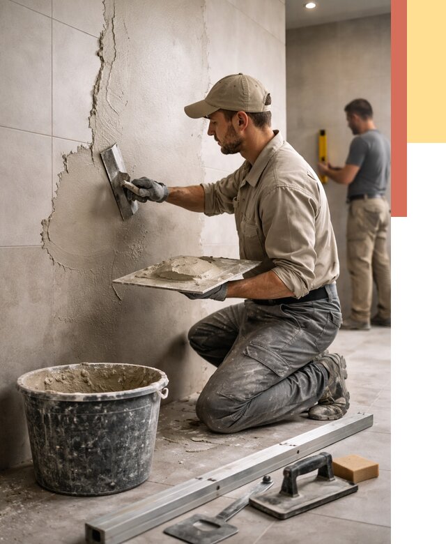 Штукатурка стен в ванной в Карасук от 4571 руб./м² — выравнивание под ключ | ОТДЕЛОЧНИК-Кск