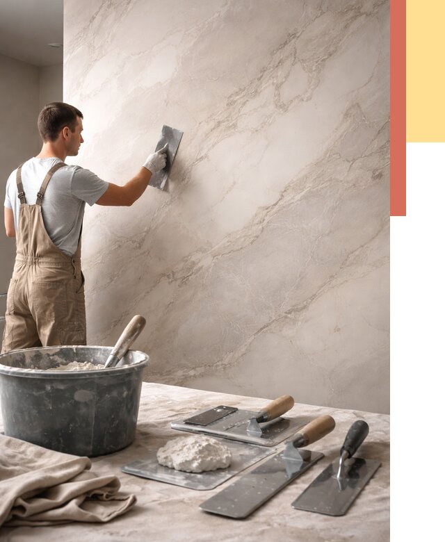 Декоративная штукатурка под мрамор в Карасук от 2844 руб./м² — быстро и недорого | ОТДЕЛОЧНИК-Кск