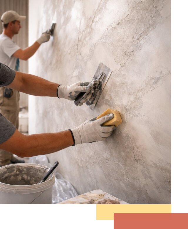 Декоративная штукатурка под мрамор в Карасук для стен и потолков