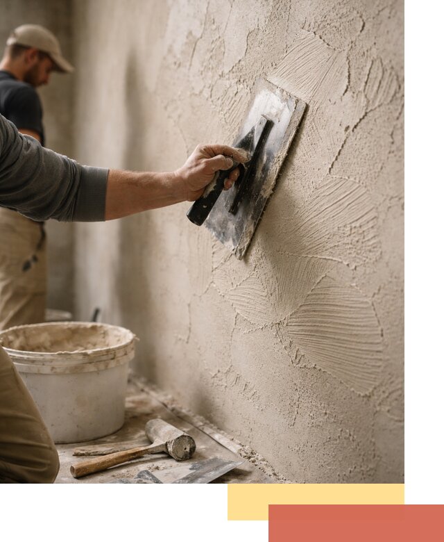 Фактурная штукатурка стен в Карасук — монтаж, отделка, реставрация