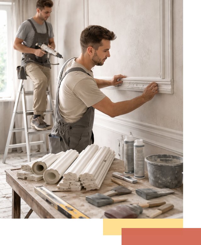 Монтаж лепнины на стены в Карасук профессионально и качественно