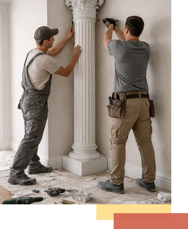 Установка декоративных колонн в Карасук под ключ