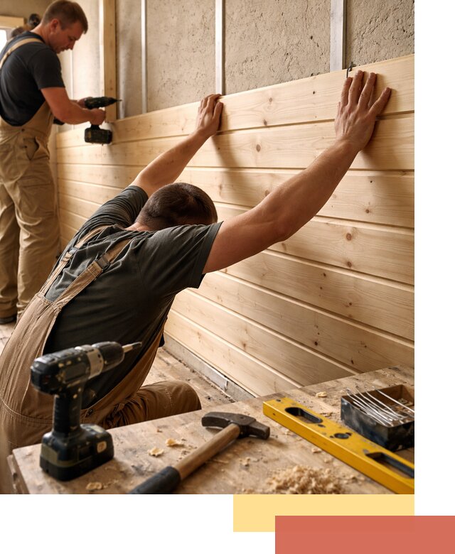 Монтаж деревянной вагонки на стены в Карасук быстро и качественно