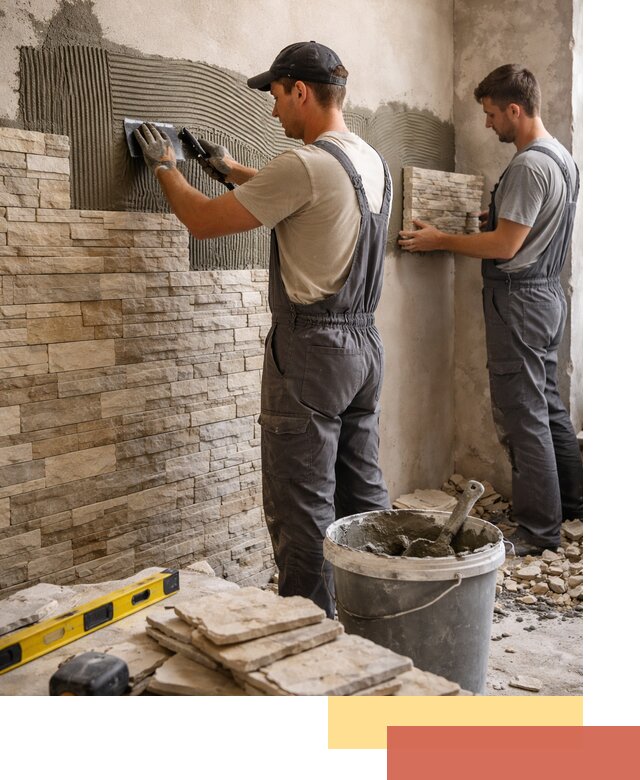 Монтаж искусственного камня в Карасук — облицовка стен и фасадов