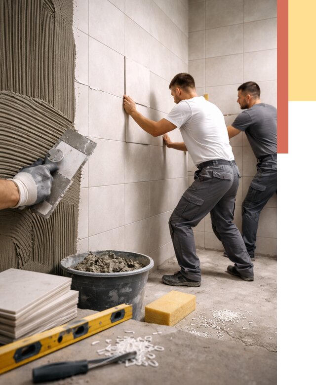 Укладка плитки на стены в Карасук от 863 руб. — качественно и недорого | ОТДЕЛОЧНИК-Кск