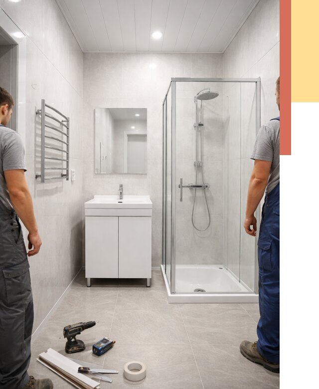 Отделка ванной комнаты панелями ПВХ в Карасук от 4571 руб. за м2 | ОТДЕЛОЧНИК-Кск