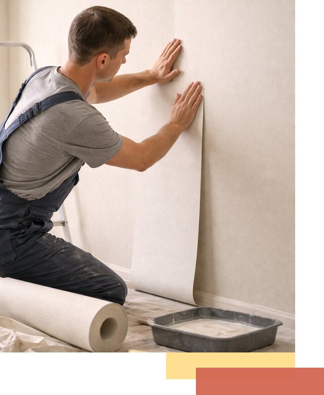 Поклейка флизелиновых обоев в Карасук качественно и быстро