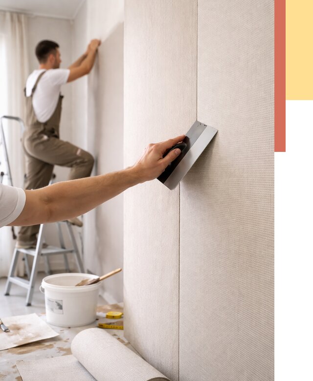 Поклейка текстильных обоев в Карасук от 4571 руб. под ключ | ОТДЕЛОЧНИК-Кск