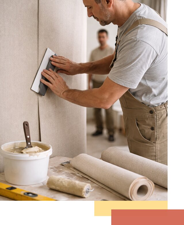 Поклейка текстильных обоев в Карасук профессионально и аккуратно