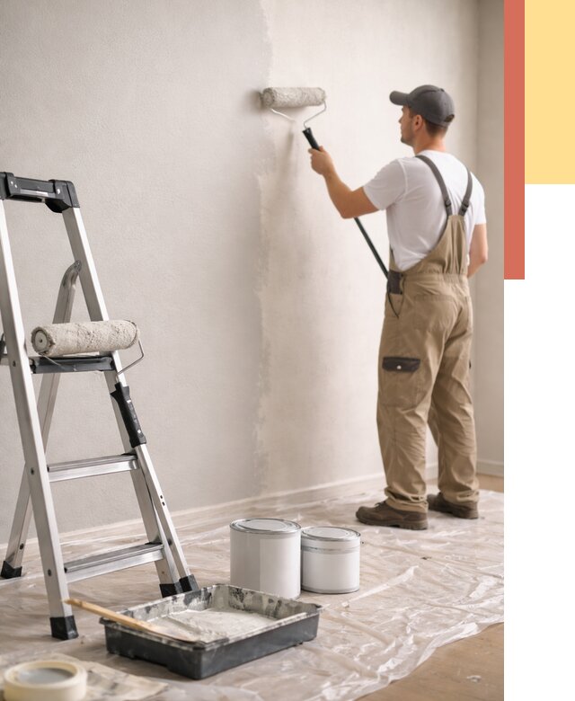 Покраска стен латексной краской в Карасук от 4571 руб. за м2 | ОТДЕЛОЧНИК-Кск