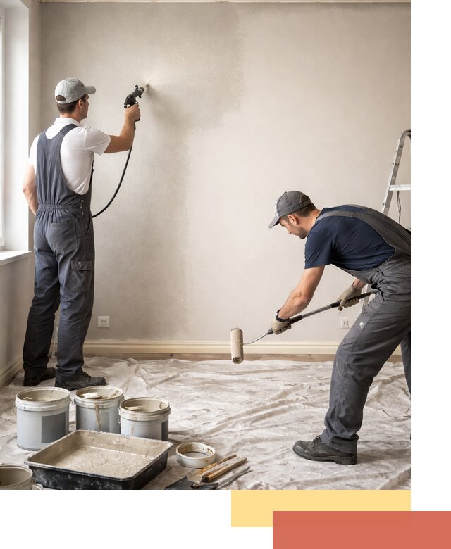 Покраска стен моющейся краской и защита поверхностей в Карасук