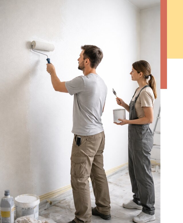 Окраска стен по стеклохолсту в Карасук от 4571 руб/м² под ключ | ОТДЕЛОЧНИК-Кск