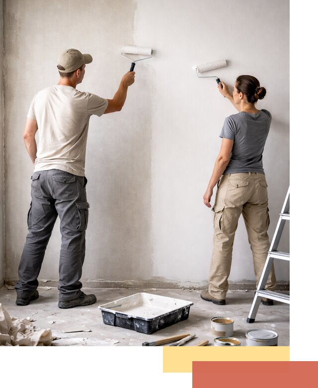 Окраска стен по стеклохолсту в Карасук качественно и долговечно