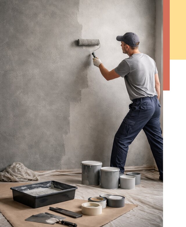 Покраска стен под бетон в Карасук от 660 руб. за м2 — быстро и недорого | ОТДЕЛОЧНИК-Кск