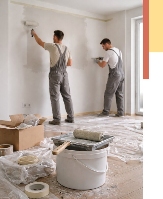 Покраска стен в квартире в Карасук от 2539 руб/м2 — быстро и недорого | ОТДЕЛОЧНИК-Кск