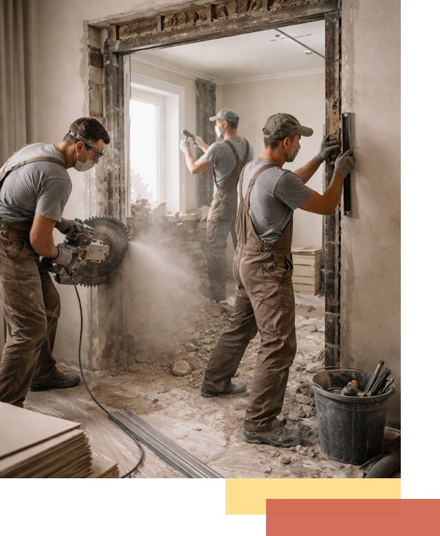 Расширение дверного проема под установку новой двери в Карасук