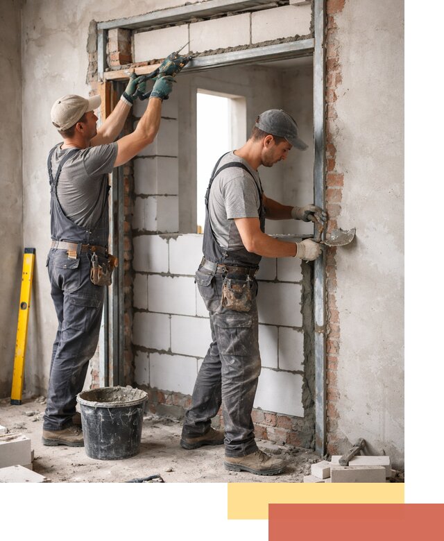 Закладка дверного проема под ключ в Карасук: демонтаж, монтаж, отделка