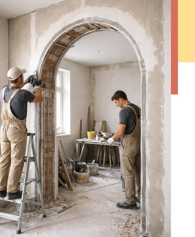 Устройство арочного проема в Карасук от 9649 руб. под ключ — быстро и недорого | ОТДЕЛОЧНИК-Кск