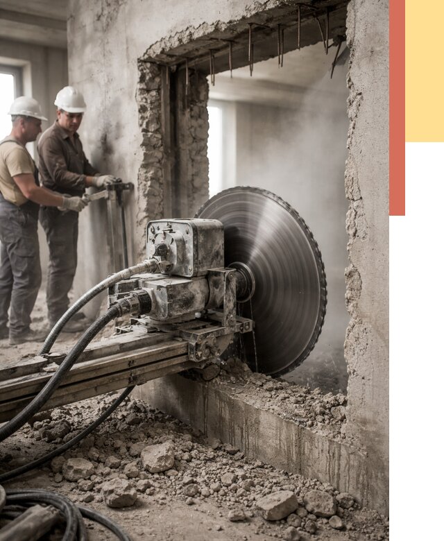 Алмазная резка проемов в Карасук от 4571 руб. быстро и недорого | ОТДЕЛОЧНИК-Кск