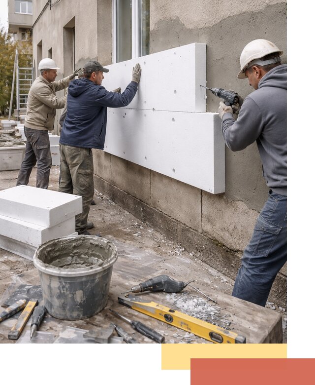 Утепление наружных стен пенопластом в Карасук