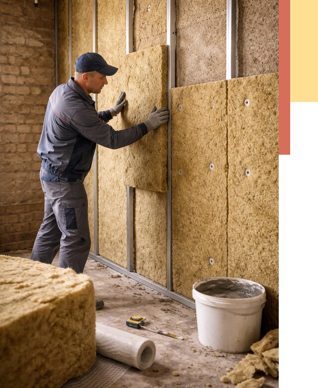 Утепление стен минватой в Карасук от 1371 руб./м2 — недорого и быстро | ОТДЕЛОЧНИК-Кск