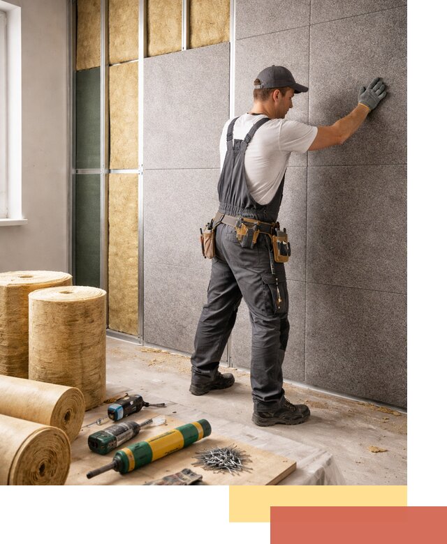 Профессиональная шумоизоляция стен в Карасук для квартиры и офиса