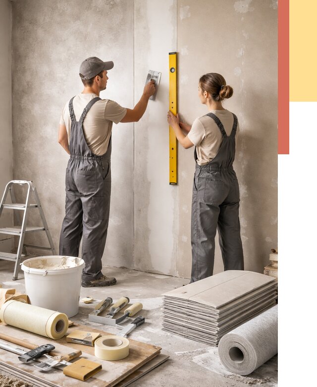 Отделка стен в Карасук от 1524 руб/м² — недорого, быстро, под ключ | ОТДЕЛОЧНИК-Кск