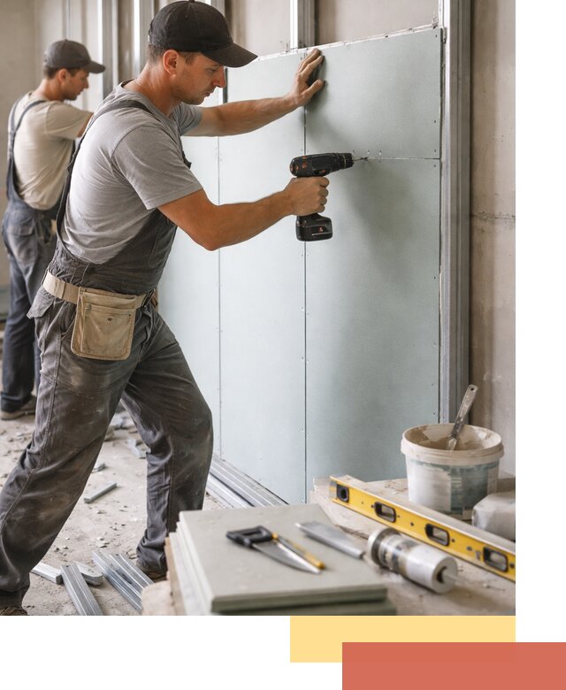 Кладка влагостойких перегородок ПГП в Карасук