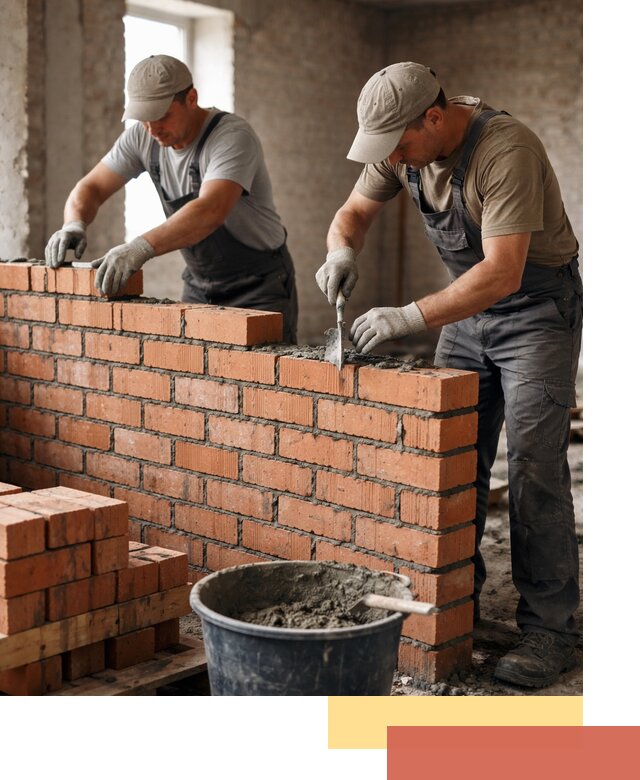 Кладка кирпичных перегородок под ключ в Карасук