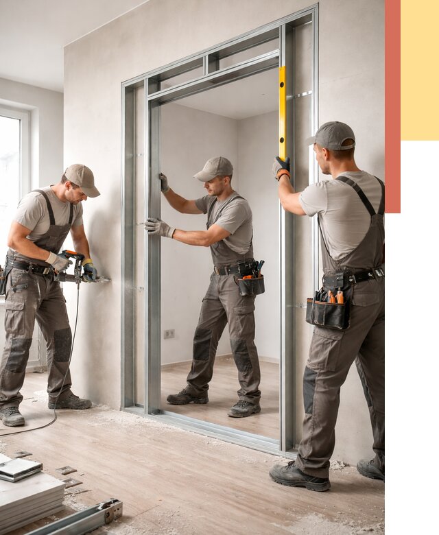 Устройство дверного проема в перегородке в Карасук от 4571 руб. под ключ | ОТДЕЛОЧНИК-Кск