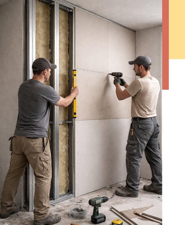 Монтаж двухслойной перегородки из гипсокартона в Карасук от 1473 руб. | ОТДЕЛОЧНИК-Кск