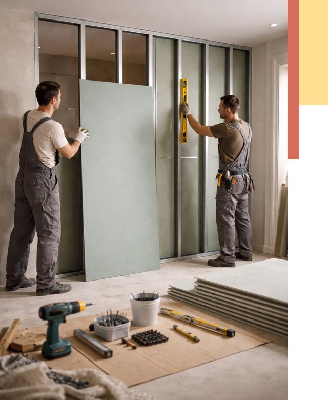 Перегородка из влагостойкого гипсокартона в Карасук от 4875 руб. — монтаж под ключ | ОТДЕЛОЧНИК-Кск