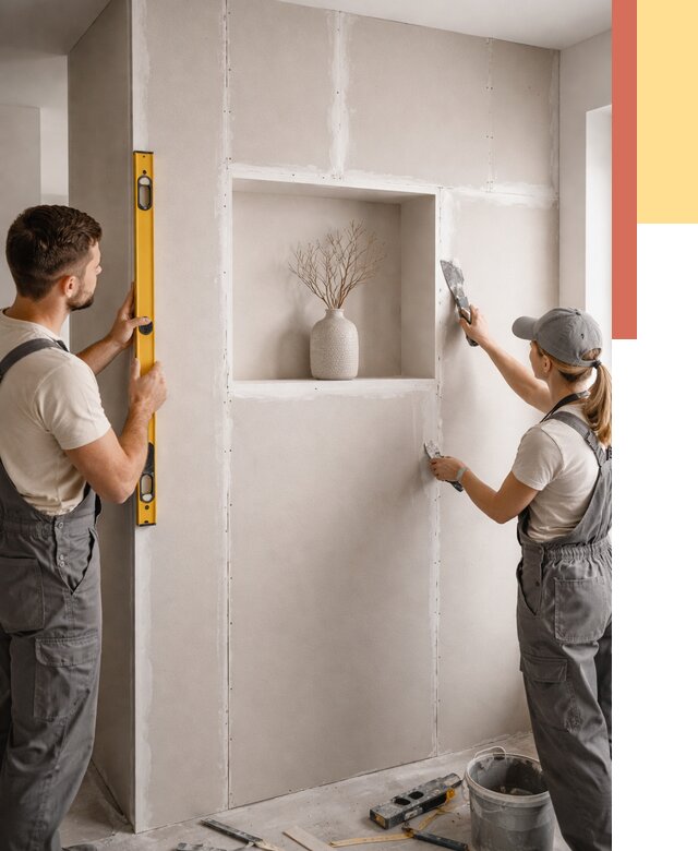 Перегородка из гипсокартона с нишей в Карасук от 3301 руб. под ключ | ОТДЕЛОЧНИК-Кск