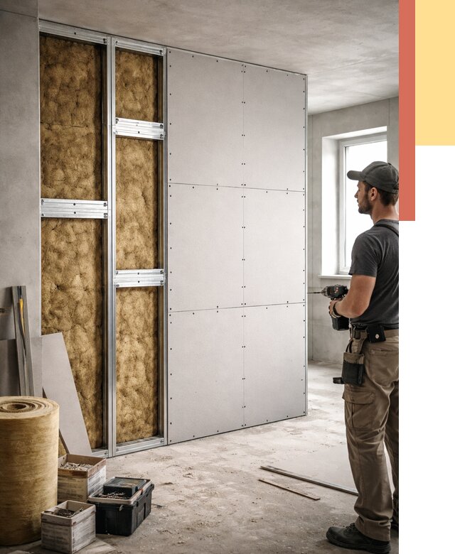 Усиленная перегородка под навеску в Карасук от 13001 руб. — монтаж под ключ | ОТДЕЛОЧНИК-Кск