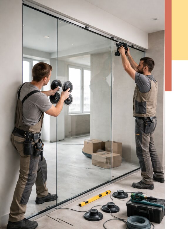 Монтаж стеклянных перегородок в Карасук от 6602 руб. | ОТДЕЛОЧНИК-Кск