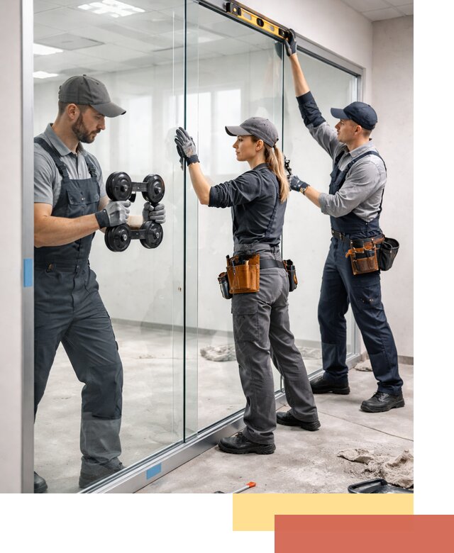 Профессиональный монтаж стеклянных перегородок в Карасук