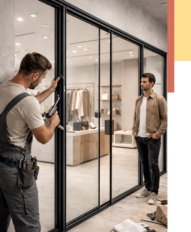 Стеклянные перегородки для магазинов в Карасук от 8329 руб. под ключ | ОТДЕЛОЧНИК-Кск