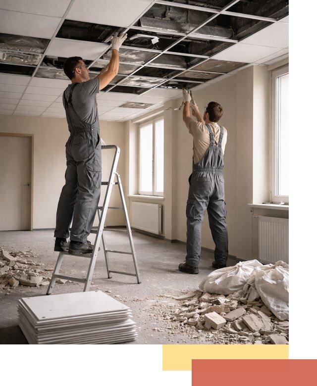 Демонтаж потолков Армстронг профессионально в Карасук